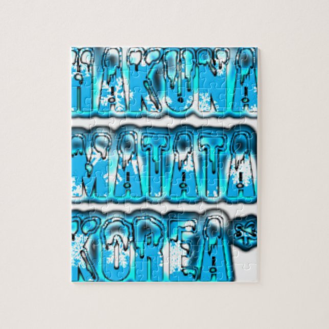 Hakuna Matata South Korea Art Print/Graphic Jigsaw Puzzle (Vertical)