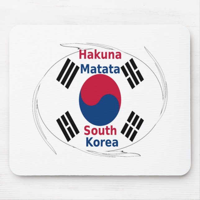 Hakuna Matata South Korea Art Print/Graphic Mouse Pad (Front)