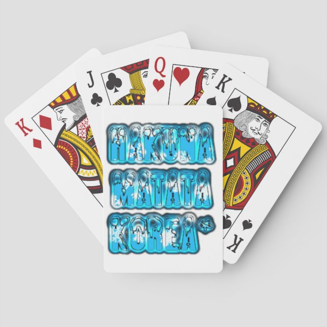 Hakuna Matata South Korea Art Print/Graphic Playing Cards (Back)