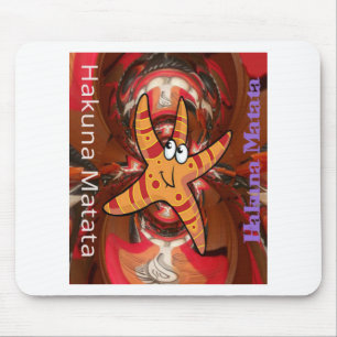 Hakuna Matata Starfish Design Mouse Pad