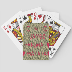 Hakuna Matata Talk Money Art Print Design Playing Cards