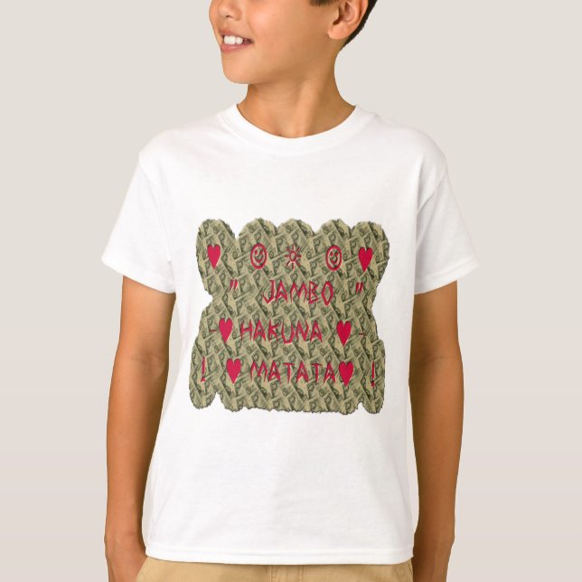 Hakuna Matata Talk Money Art Print Design T-Shirt (Front)