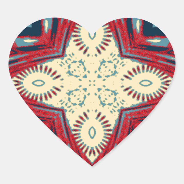 Hakuna Matata Text Hope Abstract Art Print Design Heart Sticker (Front)