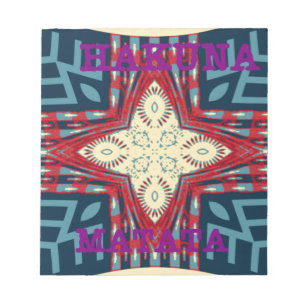 Hakuna Matata Text Hope Abstract Art Print Design Notepad