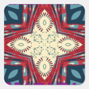 Hakuna Matata Text Hope Abstract Art Print Design Square Sticker