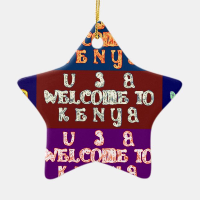 Hakuna Matata Welcome to Kenya.png Ceramic Ornament (Front)