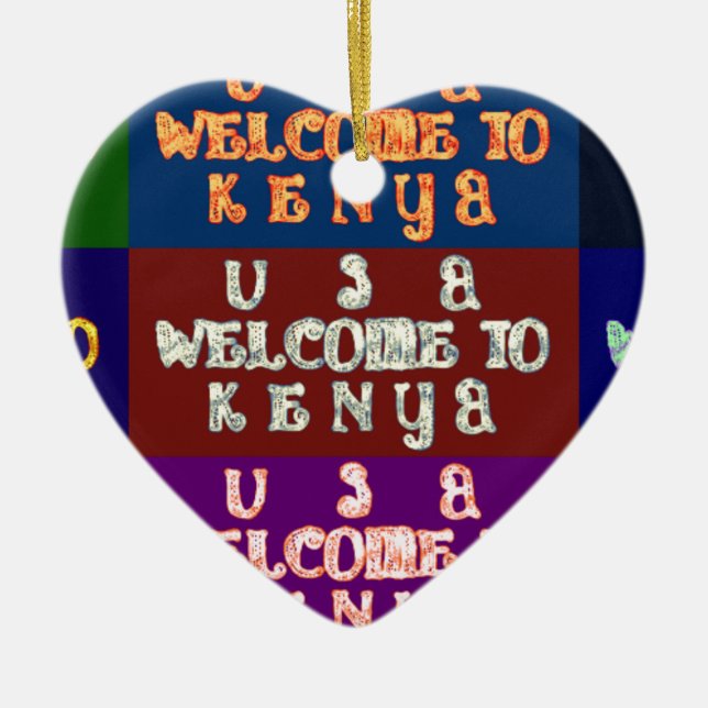 Hakuna Matata Welcome to Kenya.png Ceramic Ornament (Front)