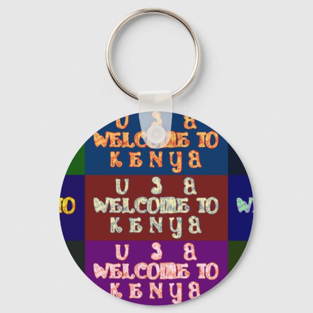 Hakuna Matata Welcome to Kenya.png Keychain (Front)