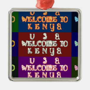 Hakuna Matata Welcome to Kenya.png Metal Ornament