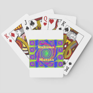 Hakuna Matata – Whirl Design with Vibrant Colours Playing Cards