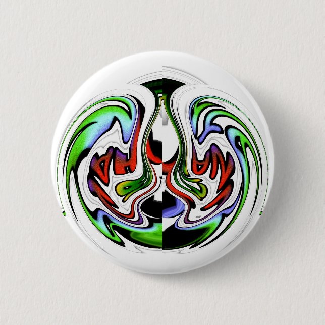 Hakuna Matata with Abstract Whirl and Gradients 2 Inch Round Button (Front)