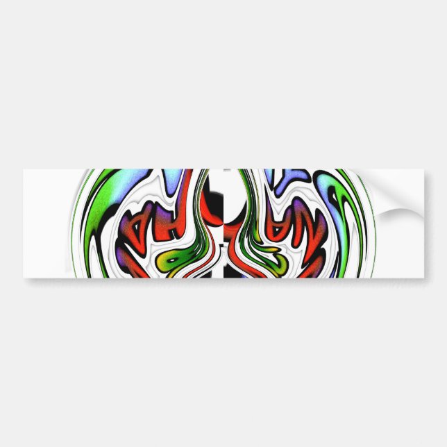 Hakuna Matata with Abstract Whirl and Gradients Bumper Sticker (Front)