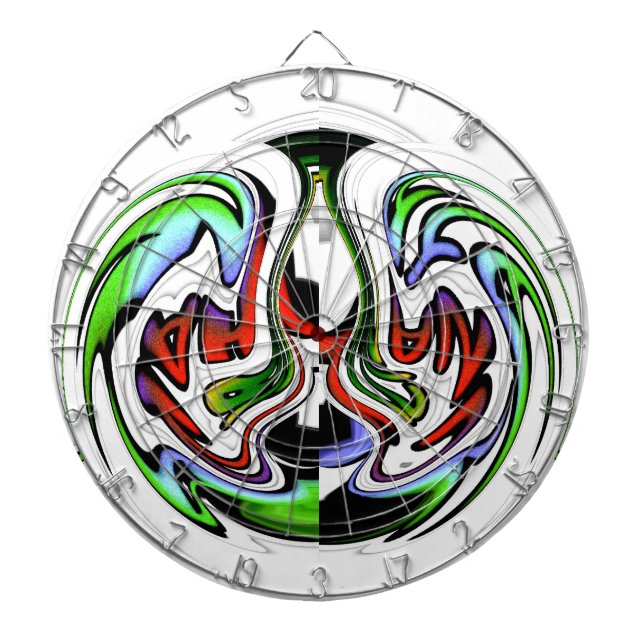 Hakuna Matata with Abstract Whirl and Gradients Dartboard (Front)