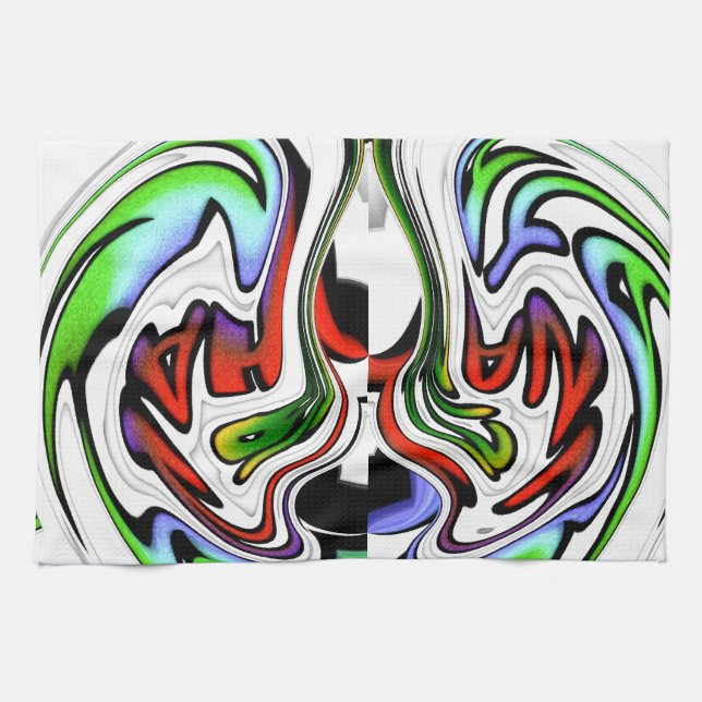 Hakuna Matata with Abstract Whirl and Gradients Kitchen Towel (Horizontal)