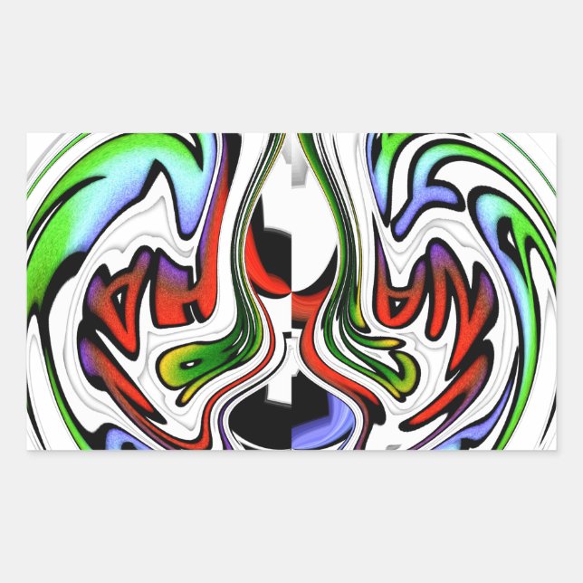Hakuna Matata with Abstract Whirl and Gradients Sticker (Front)