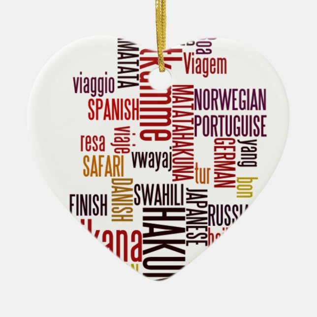 Hakuna Matata word Ceramic Ornament (Front)