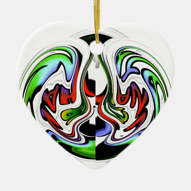 HakunaMatata hakunamatata gift colours Ceramic Ornament (Front)