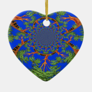 HakunaMatata I'm not allergic to people Eco tree Ceramic Ornament