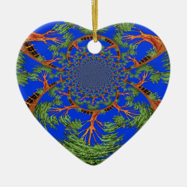 HakunaMatata I'm not allergic to people Eco tree Ceramic Ornament (Front)