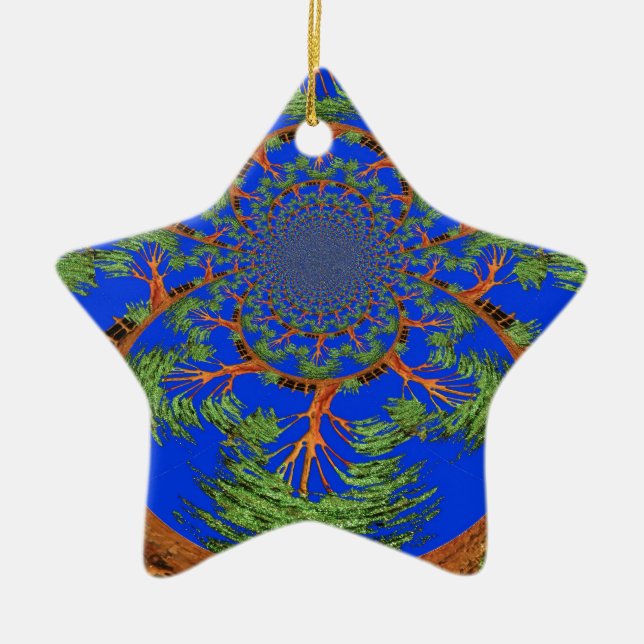 HakunaMatata I'm not allergic to people Eco tree Ceramic Ornament (Front)