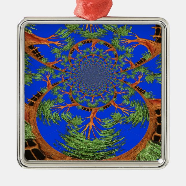 HakunaMatata I'm not allergic to people Eco tree Metal Ornament (Front)