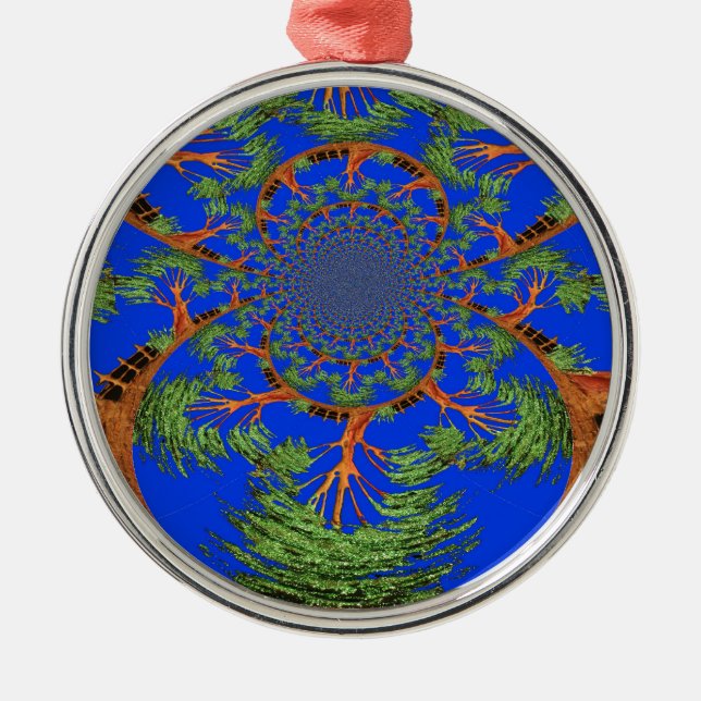 HakunaMatata I'm not allergic to people Eco tree Metal Ornament (Front)