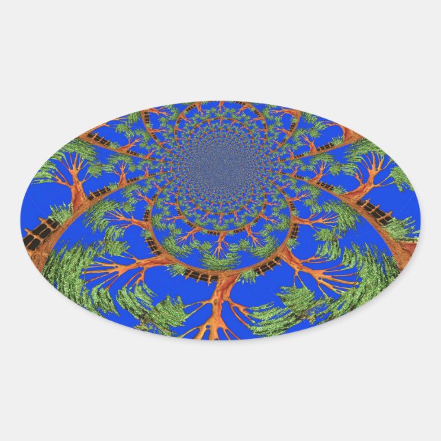 HakunaMatata I'm not allergic to people Eco tree Oval Sticker (Front)