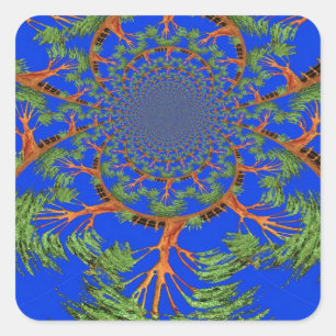 HakunaMatata I'm not allergic to people Eco tree Square Sticker