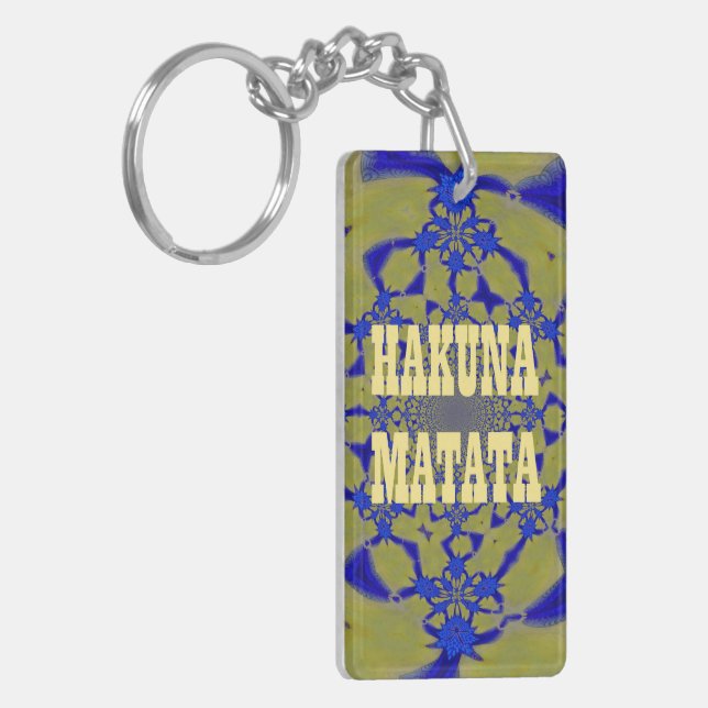 Hakunamatata latest amazing Inspirational design Keychain (Front Left)