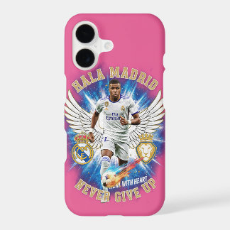Hala Madrid Never Give Up Pink iPhone 17 Case