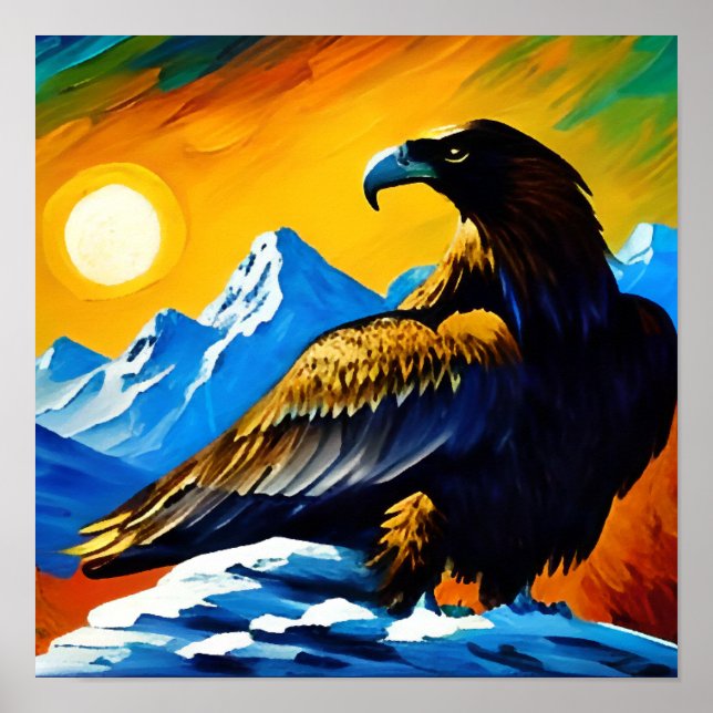Halcón en la montaña poster (Front)