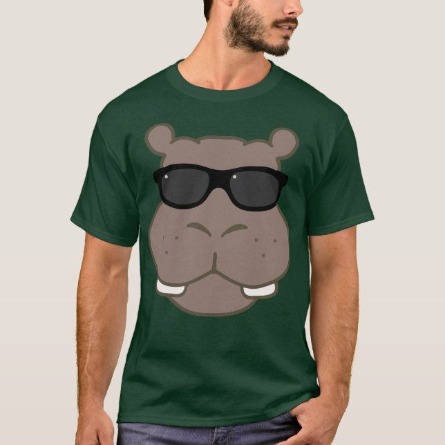 Halcyon Hippo Graphic Tee (Deep Forest) (Front)