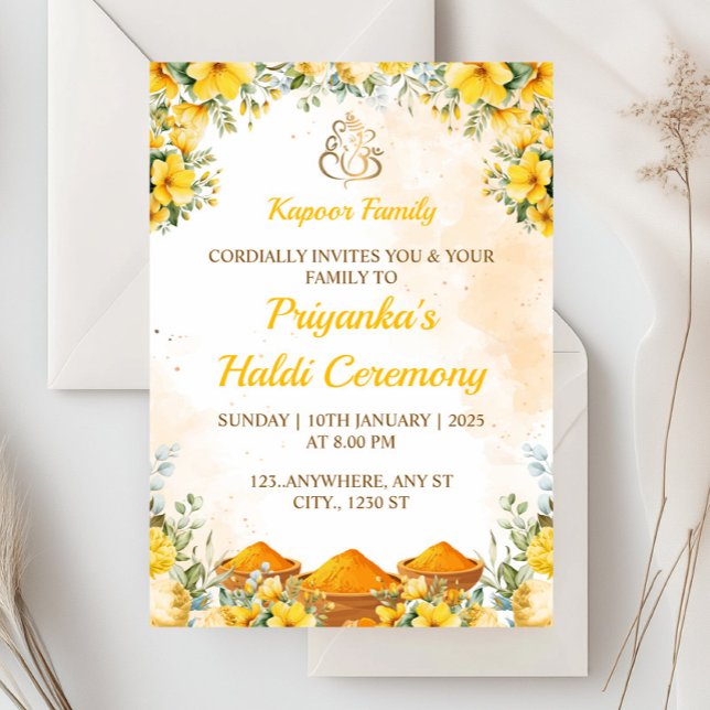 Haldi Ceremony Invitation Card, Pithi Invitation (Creator Uploaded)