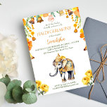 Haldi Indian wedding elephant yellow flowers Invitation<br><div class="desc">Haldi Indian wedding ornate elephant haldi prewedding template invitation instant download,  pretty decorated Indian elephant yellow flowers gold bells modern watercolor colourful Haldi invitations.</div>