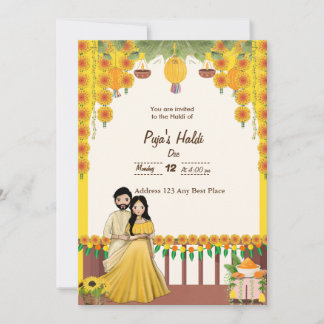 Haldi Invitation Card