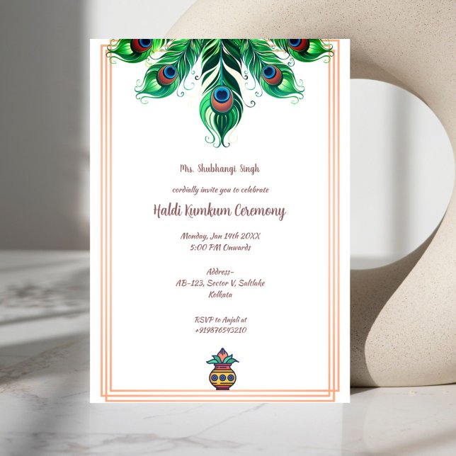 Haldi Kumkum Ceremony Invitation (Creator Uploaded)