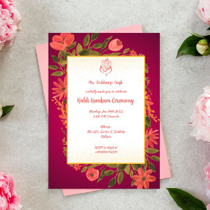 Haldi Kumkum Ceremony Invitation