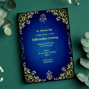 Haldi Kumkum Ceremony Invitation