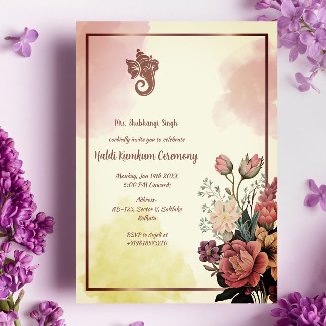 Haldi Kumkum Ceremony Invitation (Creator Uploaded)