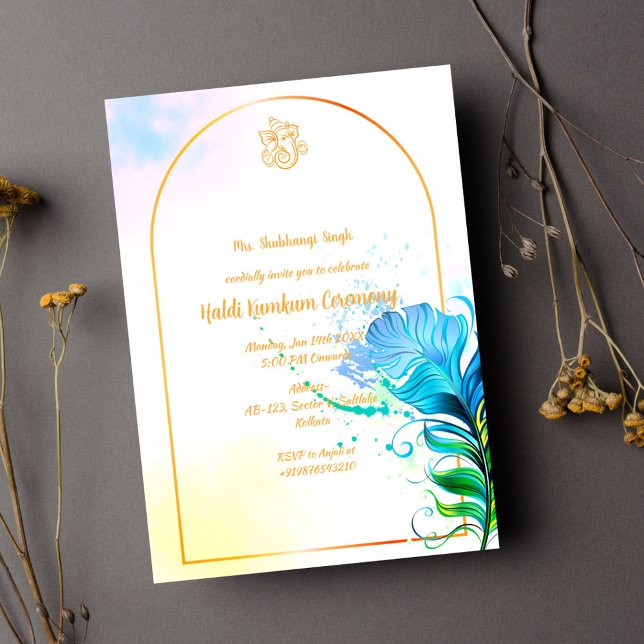 Haldi Kumkum Ceremony Invitation (Creator Uploaded)