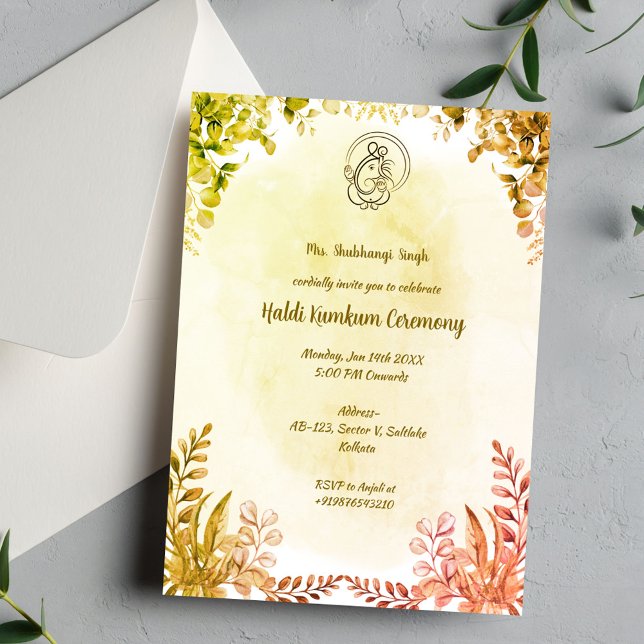 Haldi Kumkum Ceremony Invitation (Creator Uploaded)