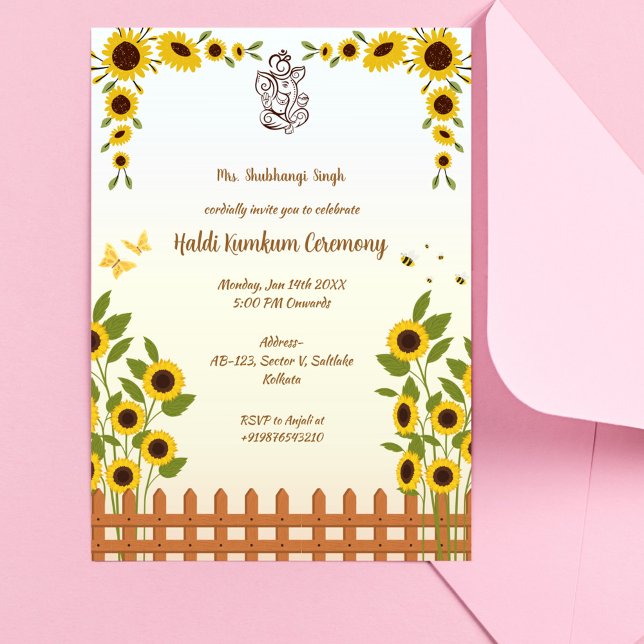 Haldi Kumkum Ceremony Invitation (Creator Uploaded)