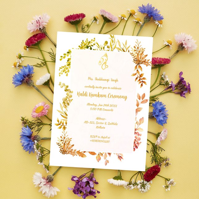 Haldi Kumkum Ceremony Invitation (Creator Uploaded)