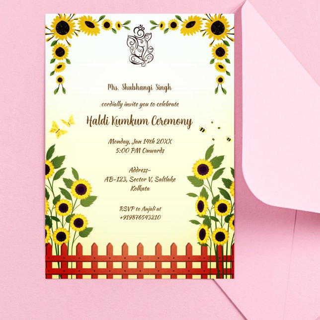 Haldi Kumkum Ceremony Invitation (Creator Uploaded)