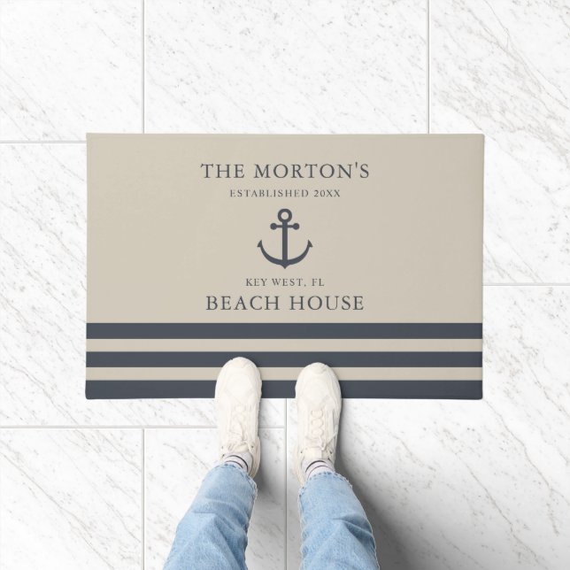 Hale Blue Anchor Family Beach House Doormat (Indoor)