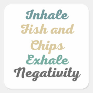 Hale Fish and Chips Exhale Négativité Stickers