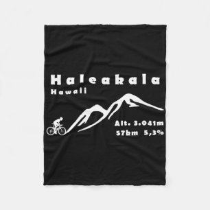 Haleakala, Hawaii, Usa, Cycling, Bicycle, Climbing Fleece Blanket