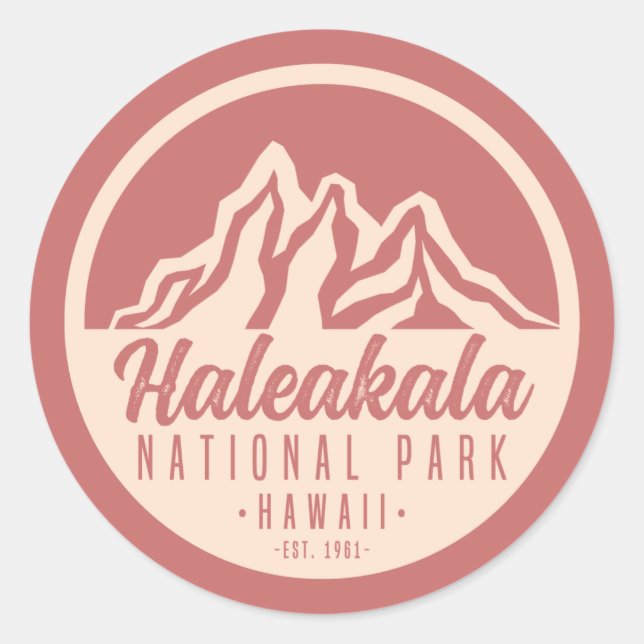 Haleakala National Park Hawaii Classic Round Sticker (Front)