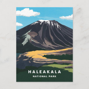 Haleakala National Park Illustration Postcard