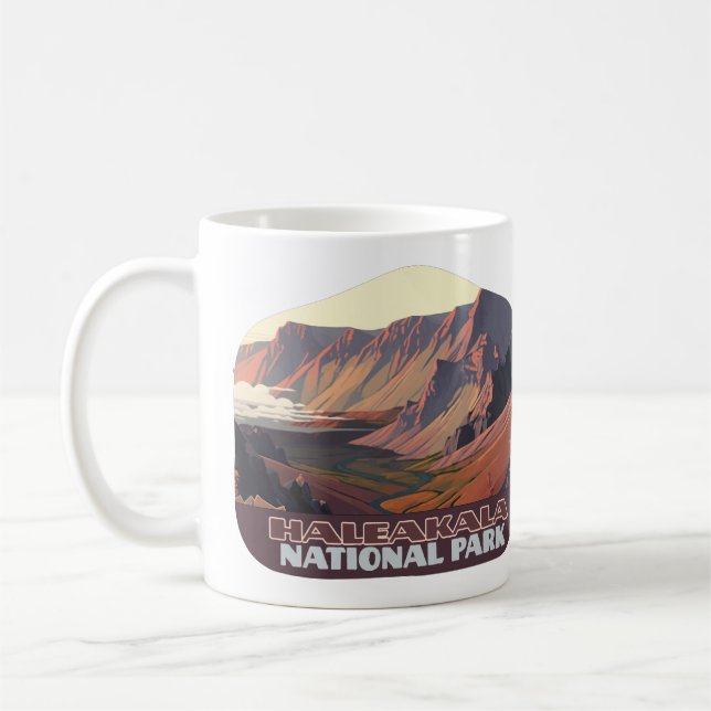 Haleakala National Park Maui Volcano Crater Coffee Mug (Left)